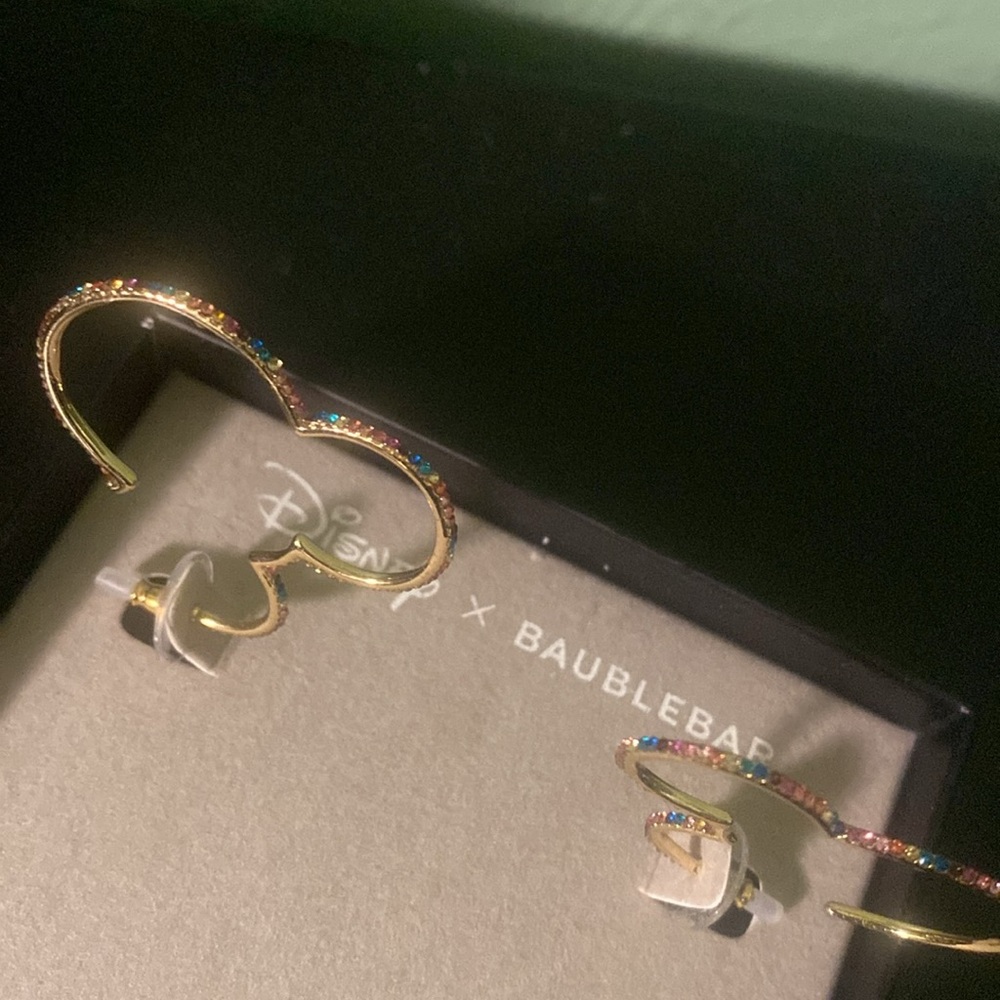 Disney X BaubleBar Mickey outline with colored rhinestones - Picture 4 of 6